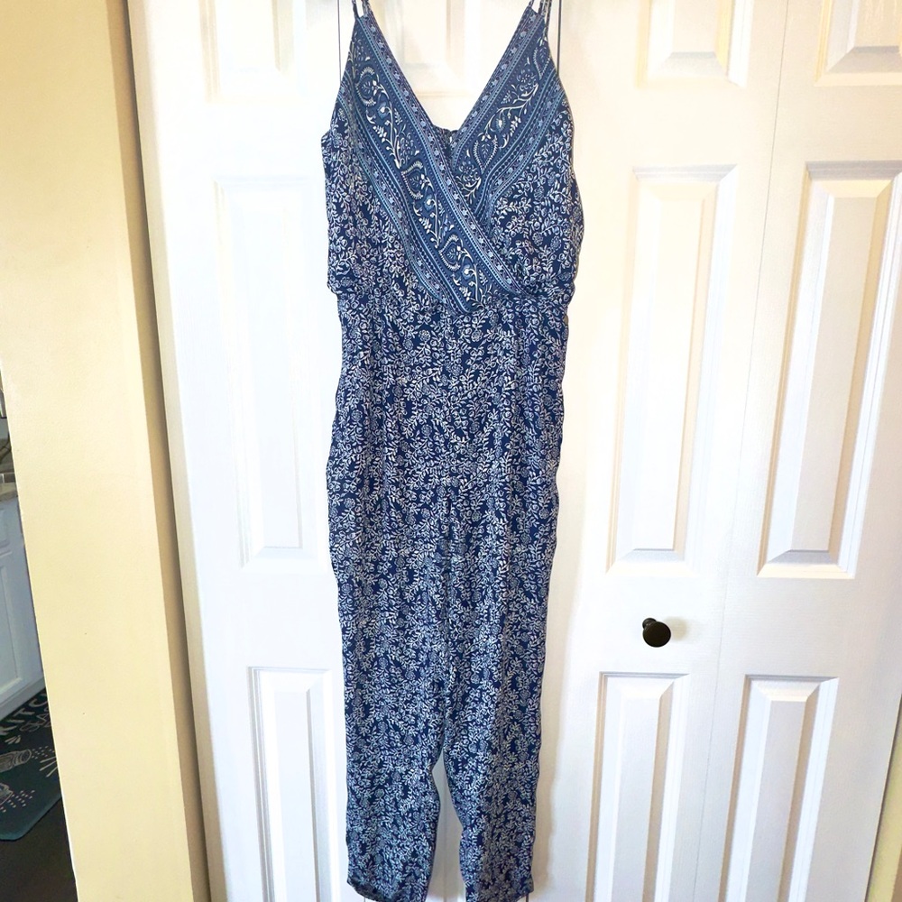 Blue Patterned Jumpsuit - image 6